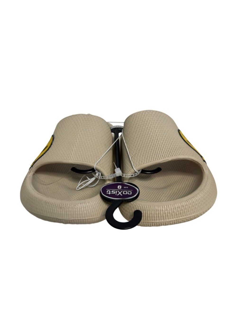 CoXist Slide Sandals Smiley Face Size 7/8 Unisex NWOT Beige - Picture 2 of 6